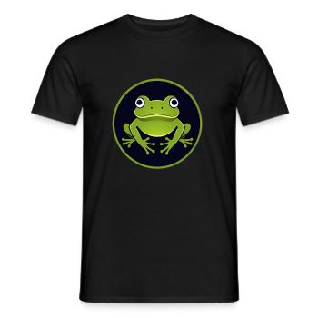 Quirliger Frosch - Männer T-Shirt - Schwarz - Vorne - AI Model Male 178 light (178cm)