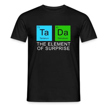 The Element Of Surprise - Men's T-Shirt - black - Front - AI Model Male 178 light (178cm)