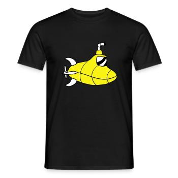 U-Boot Unterseeboot Tauchgang Tauchboot Kapitän - Männer T-Shirt - Schwarz - Vorne - AI Model Male 178 light (178cm)