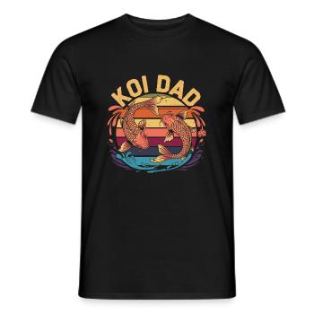 Focus on passion for koi fish - Men's T-Shirt - black - Front - AI Model Male 178 light (178cm)