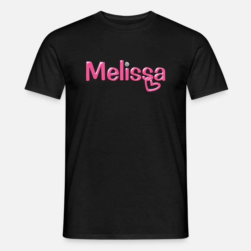 Melissa Name Ballonschrift - Männer T-Shirt - Schwarz