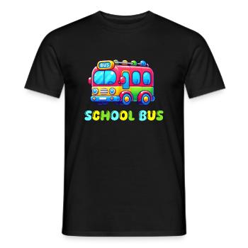 École de bus - T-shirt homme - noir - Devant - AI Model Male 178 light (178cm)