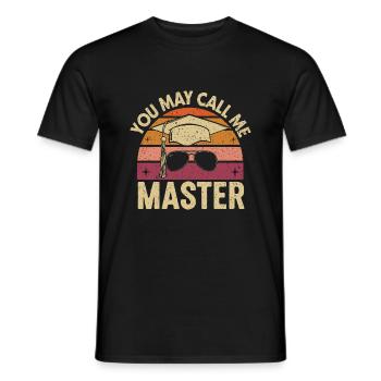 Master Design amusant pour les diplômés - T-shirt homme - noir - Devant - AI Model Male 178 light (178cm)