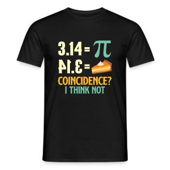 Pi and Pie - Funny Math Lover Pi Day - Men's T-Shirt - black - Front - AI Model Male 178 light (178cm)