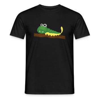 Chenille dss 1 AI 1 PNG 1a - T-shirt homme - noir - Devant - AI Model Male 178 light (178cm)