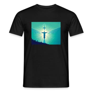 Le Christ, le Souverain de toute la création - T-shirt homme - noir - Devant - AI Model Male 178 light (178cm)