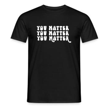 Du bist wichtig Positive Affirmation Motivation - Männer T-Shirt - Schwarz - Vorne - AI Model Male 178 light (178cm)