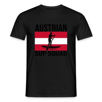 Austrian SUP Crew Paddel-Shirt - Männer T-Shirt - Schwarz - Vorne - AI Model Male 178 light (178cm)