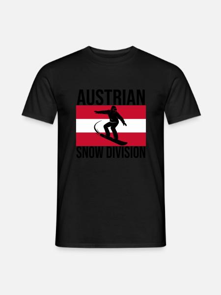 Austrian Snow Division Snowboard Tee - Men's T-Shirt - black