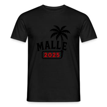 Malle 2025 - Männer T-Shirt - Schwarz - Vorne - AI Model Male 178 light (178cm)