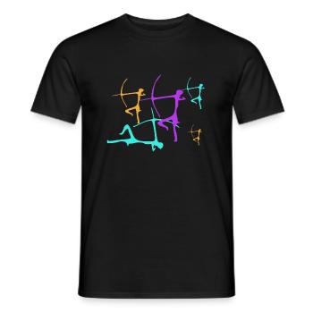 Prehistoric archers 3 - Men's T-Shirt - black - Front - AI Model Male 178 light (178cm)