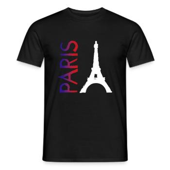 Paris - Men's T-Shirt - black - Front - AI Model Male 178 light (178cm)
