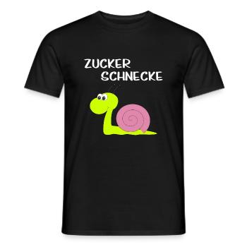 Zucker Schnecke - Männer T-Shirt - Schwarz - Vorne - AI Model Male 178 light (178cm)