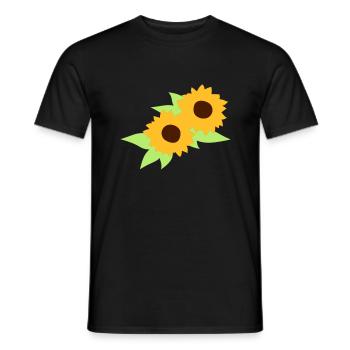 sunflowers_1 - Men's T-Shirt - black - Front - AI Model Male 178 light (178cm)