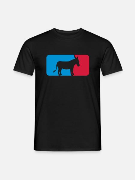 button sport logo cool esel pferd pony klein packe - Männer T-Shirt - Schwarz