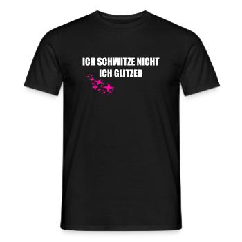 Je ne transpire pas, je scintille! - T-shirt homme - noir - Devant - AI Model Male 178 light (178cm)