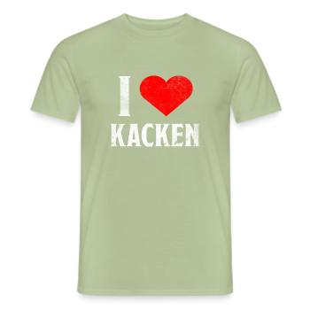 I Love Kacken - Ich Liebe Scheißen Shirt Lustig - Männer T-Shirt - Sage - Vorne - AI Model Male 178 light (178cm)
