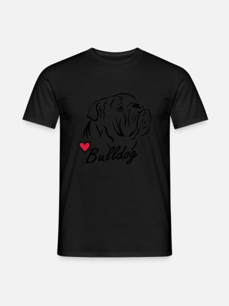 Bulldog ♥ - Männer T-Shirt - Schwarz
