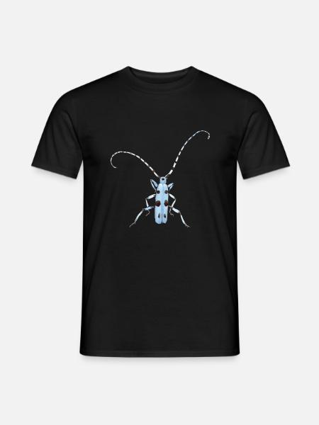 Blaues Insekt mit Punkten Geschenk Fühler - Männer T-Shirt - Schwarz