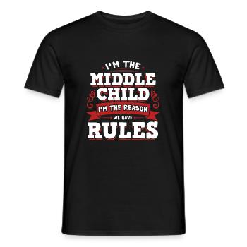 I'm the Middle Child - Men's T-Shirt - black - Front - AI Model Male 178 light (178cm)