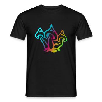 Champignons Magic Mushrooms Goa Psytrance Festival - T-shirt homme - noir - Devant - AI Model Male 178 light (178cm)