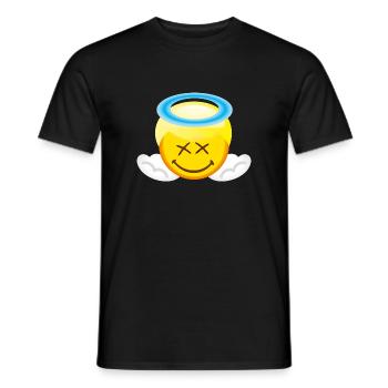Smiley Angel - T-shirt homme - noir - Devant - AI Model Male 178 light (178cm)
