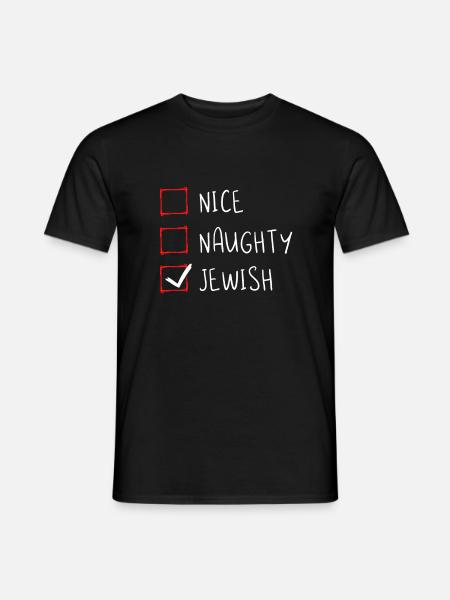 Nice Naughty Jewish - Men's T-Shirt - black