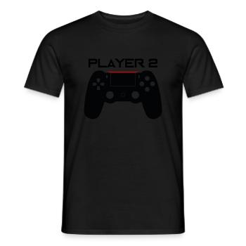 Player 2 - T-shirt homme - noir - Devant - AI Model Male 178 light (178cm)