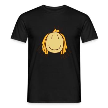 clipart Maedchen mit blonden Haaren - Männer T-Shirt - Schwarz - Vorne - AI Model Male 178 light (178cm)