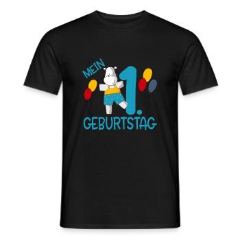 Mein erster Geburtstag - Männer T-Shirt - Schwarz - Vorne - AI Model Male 178 light (178cm)