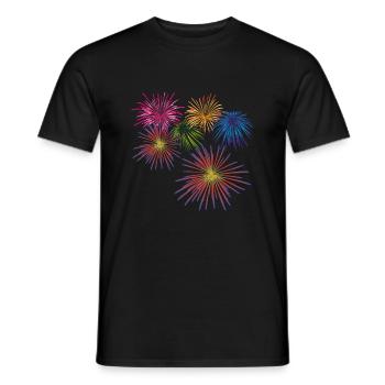 Feuerwerk - Männer T-Shirt - Schwarz - Vorne - AI Model Male 178 light (178cm)