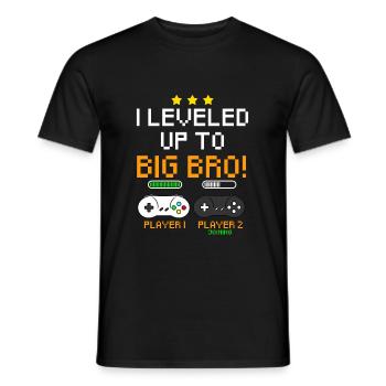 J'ai nivelé jusqu'à Big Bro - T-shirt homme - noir - Devant - AI Model Male 178 light (178cm)