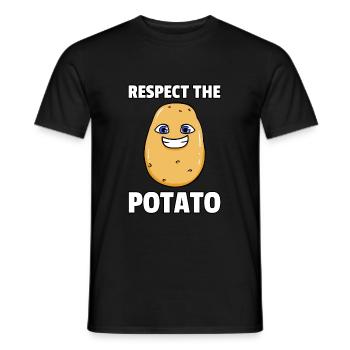 Je suis une pomme de terre - T-shirt homme - noir - Devant - AI Model Male 178 light (178cm)