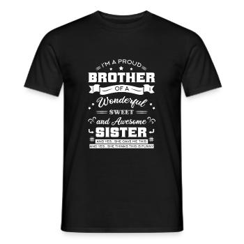 Brother Of An Awesome Sister - Männer T-Shirt - Schwarz - Vorne - AI Model Male 178 light (178cm)