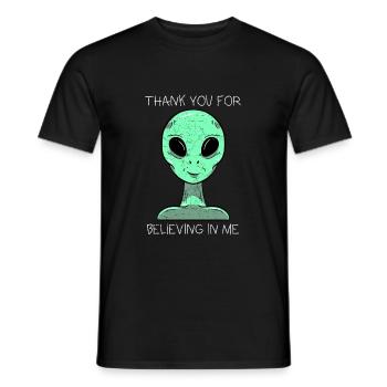 Merci d'avoir cru en moi - T-shirt homme - noir - Devant - AI Model Male 178 light (178cm)