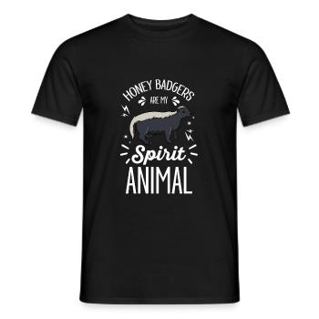 Honey Badgers Are My Spirit Animal - Men's T-Shirt - black - Front - AI Model Male 178 light (178cm)