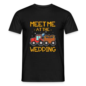 Meet Me At The Wedding - T-shirt homme - noir - Devant - AI Model Male 178 light (178cm)