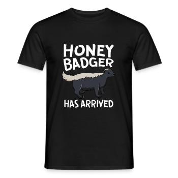 Honey Badger Has Arrived - Men's T-Shirt - black - Front - AI Model Male 178 light (178cm)