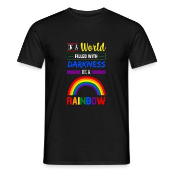 Be A Rainbow - Men's T-Shirt - black - Front - AI Model Male 178 light (178cm)
