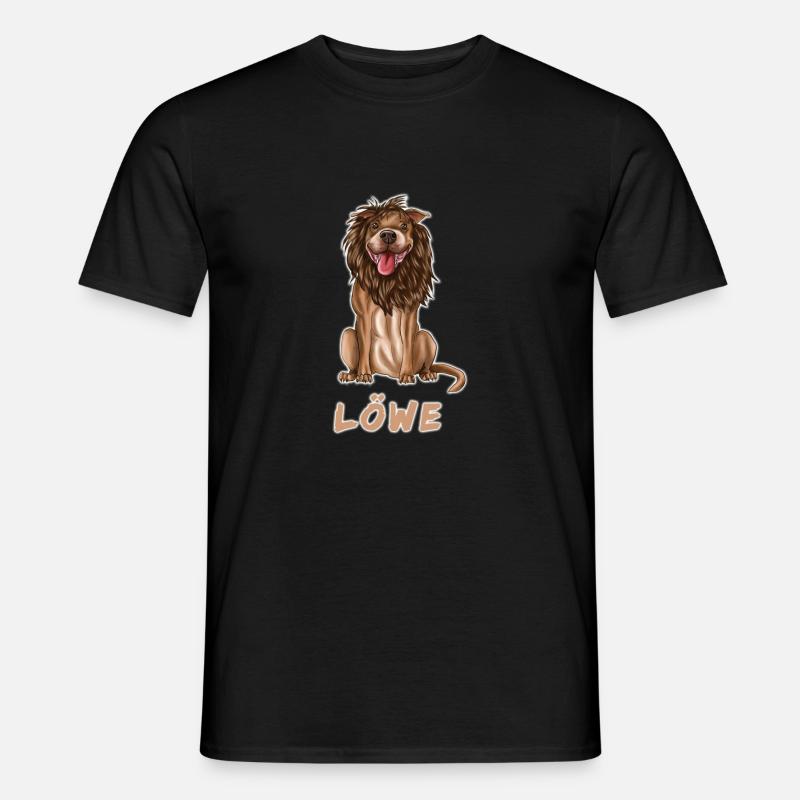 löwe - Männer T-Shirt - Schwarz