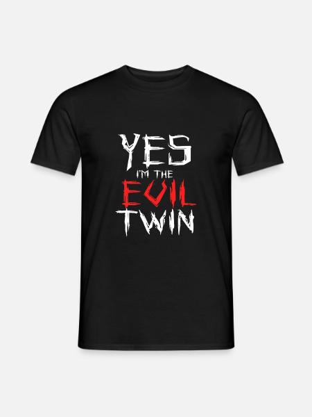 Evil Twin Twins Good Twin Angel Twins - Men's T-Shirt - black