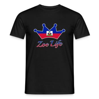 Haïtie drapeau Couronne Vie I cadeau idée - T-shirt homme - noir - Devant - AI Model Male 178 light (178cm)
