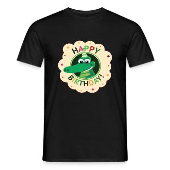 Happy Birthday | Birthday | Crocodile - Men's T-Shirt - black - Front - AI Model Male 178 light (178cm)