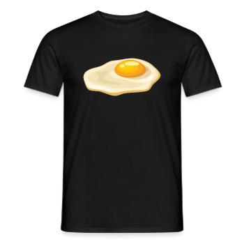 oeuf - T-shirt homme - noir - Devant - AI Model Male 178 light (178cm)
