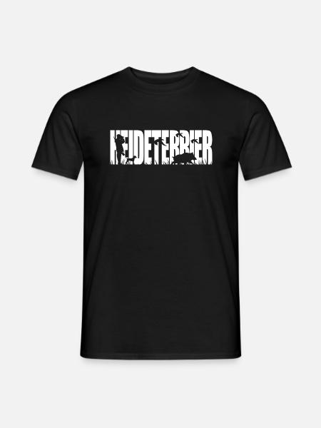 HEIDETERRIER Jagdhund Jagdhunde Wilsigns - Männer T-Shirt - Schwarz