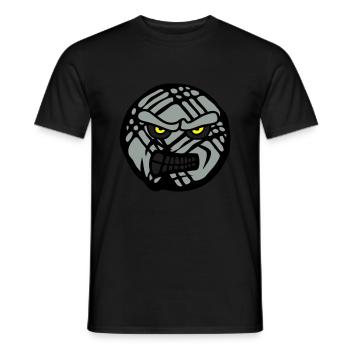 petanque face cartoon feroce - T-shirt homme - noir - Devant - AI Model Male 178 light (178cm)