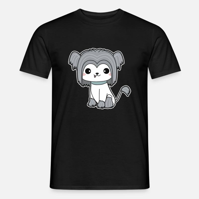 Chinesischer Schopfhund - Männer T-Shirt - Schwarz