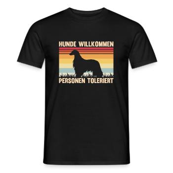 Afghanischer Windhund - Männer T-Shirt - Schwarz - Vorne - AI Model Male 178 light (178cm)