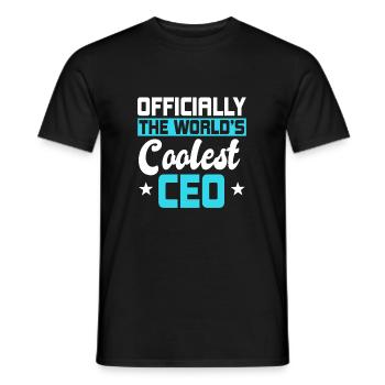 Officiellement le PDG le plus cool du monde - T-shirt homme - noir - Devant - AI Model Male 178 light (178cm)