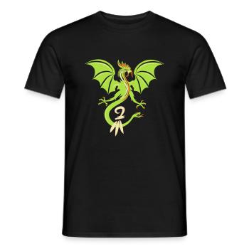 BASLER BASILISK mit BASLER STAB - Männer T-Shirt - Schwarz - Vorne - AI Model Male 178 light (178cm)